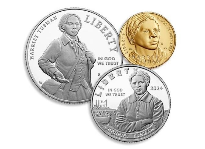 미국 조폐국이 발행한 해리엇 터브먼 기념주화 3종.jpg