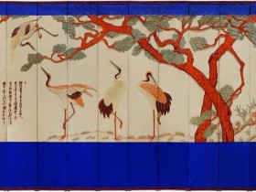 The National Palace Museum of Korea Presents Folding Screen Embroidered with Pine Tree and Crane Design as the Curator’s Choice for February