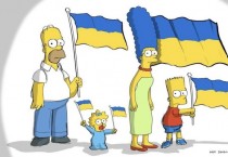 우크라이나 국기 든 심슨 가족…#Ukraine 지지